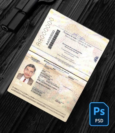 Brazil passport PSD 